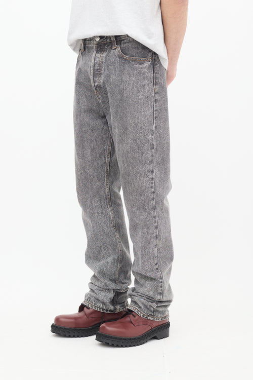 Balenciaga Grey Faded Low Rise Jeans