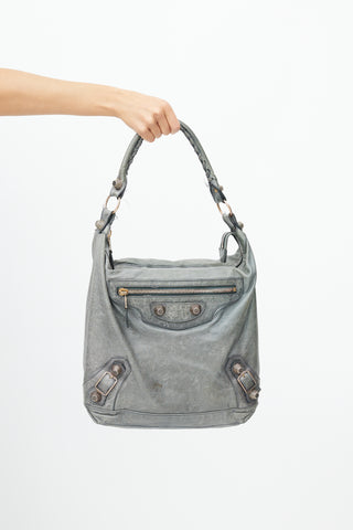 Balenciaga Grey Leather Giant 21 Shoulder Bag