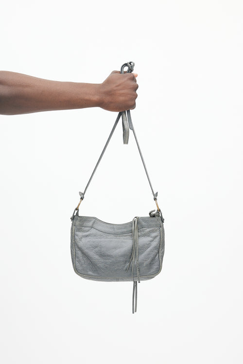 Balenciaga Grey Agneau Motocross Hip Bag