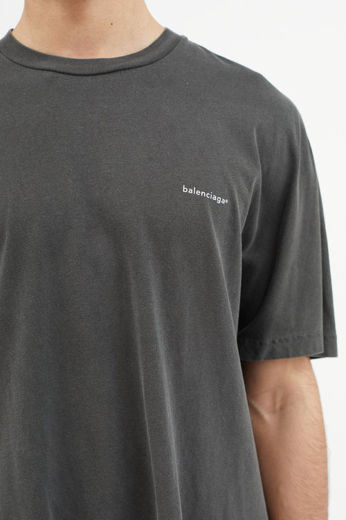 Balenciaga Grey Logo T-Shirt