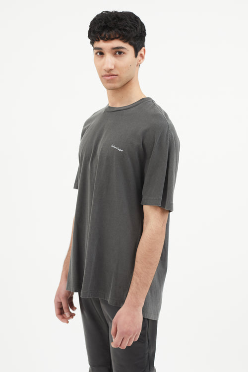 Balenciaga Grey Logo T-Shirt