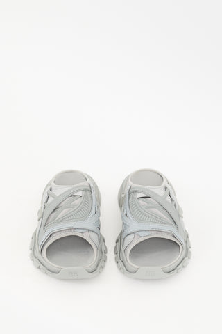 Balenciaga Grey Rubber Track Slide