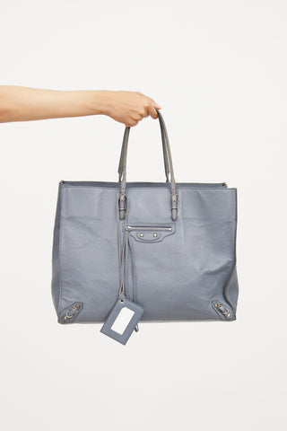 Balenciaga Grey Papier A4 Tote Bag