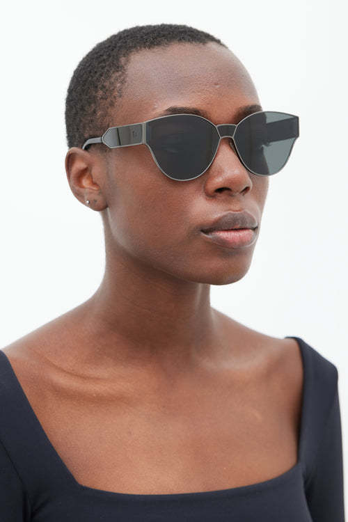 Balenciaga Gunmetal BA96 Round Sunglasses