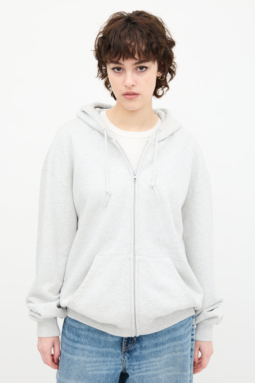 Balenciaga 2019 Heather Grey Interlocking BB Hoodie