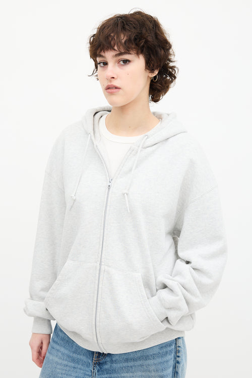 Balenciaga 2019 Heather Grey Interlocking BB Hoodie