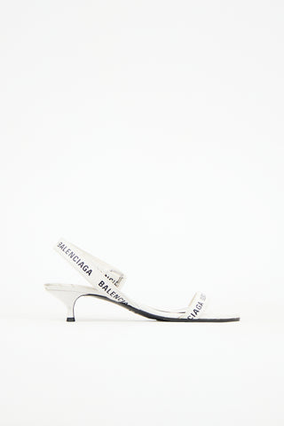 Balenciaga Leather Logo Strap Sandal