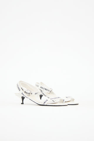 Balenciaga Leather Logo Strap Sandal