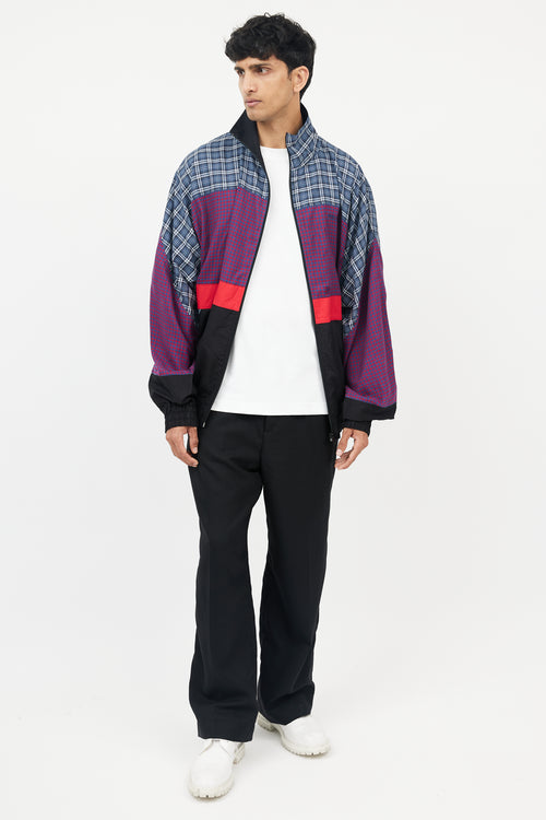 Balenciaga Multicolour Plaid Track Jacket