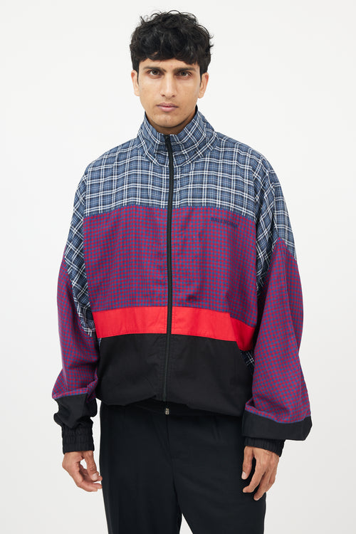 Balenciaga Multicolour Plaid Track Jacket