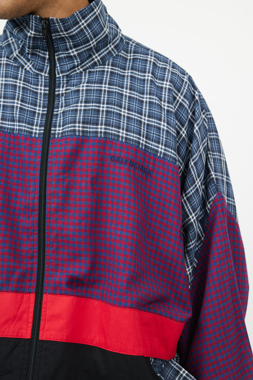 Balenciaga Multicolour Plaid Track Jacket