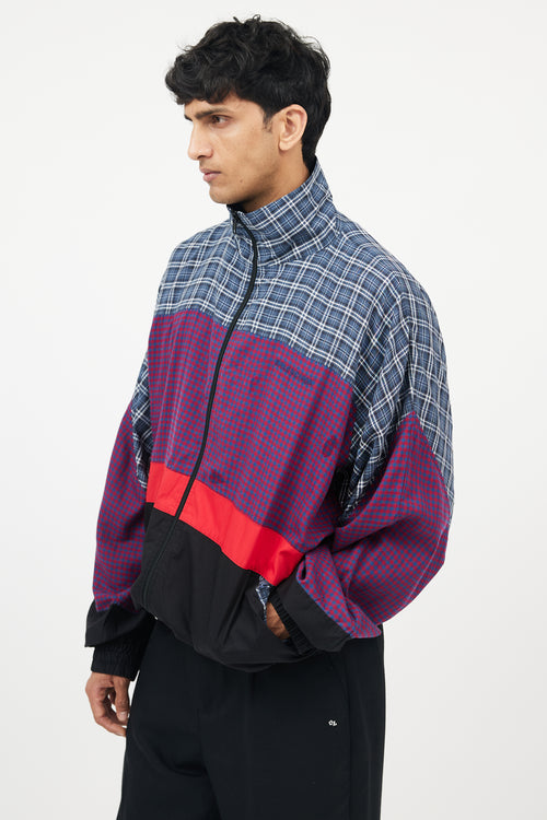 Balenciaga Multicolour Plaid Track Jacket