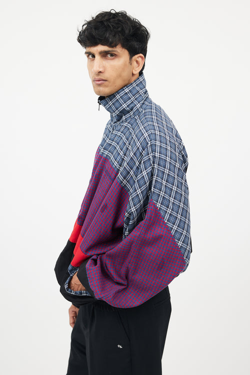 Balenciaga Multicolour Plaid Track Jacket