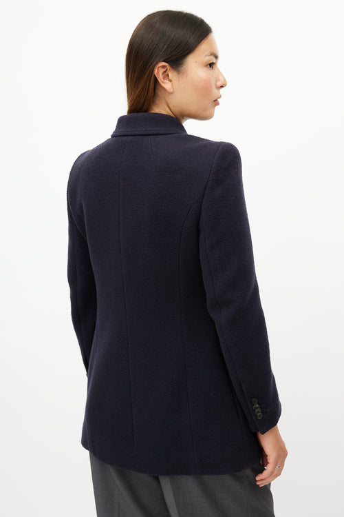 Balenciaga Navy Hourglass Wool Blazer