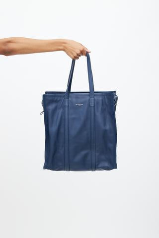 Balenciaga Navy Leather Bazar Shopper Tote