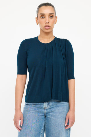 Balenciaga Knits Wool Pleated Top