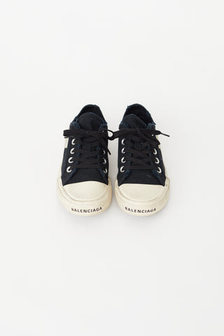 Balenciaga Navy Canvas Paris Low Top Sneaker