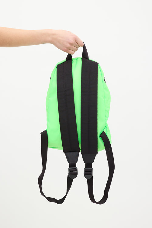 Balenciaga Neon Green Small Wheel Logo Backpack