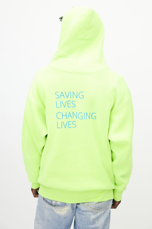 Balenciaga Neon Green World Food Programme Hoodie