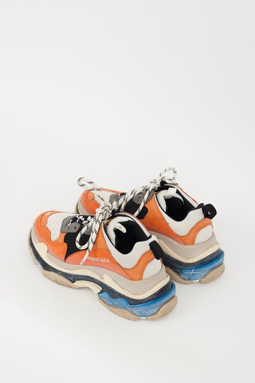 Balenciaga Orange 
Multicolour Triple S Sneaker