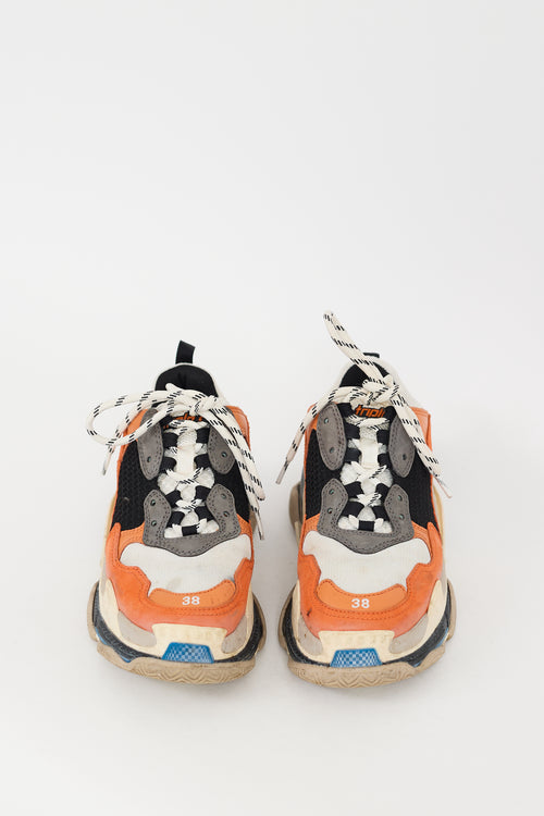 Balenciaga Orange 
Multicolour Triple S Sneaker