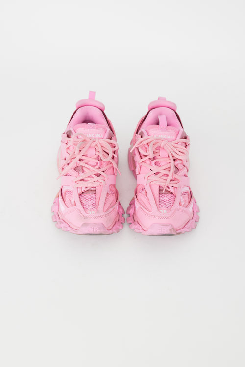 Balenciaga Hot Pink Track Mesh Low Top Sneaker