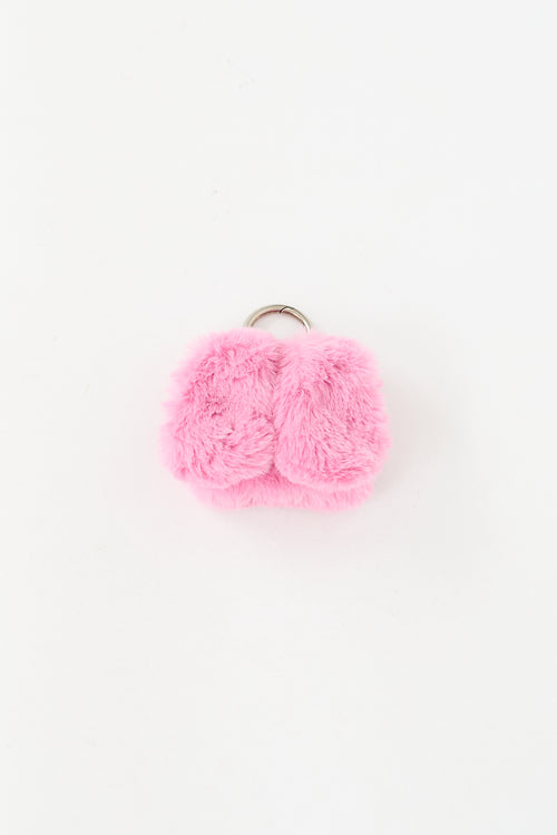 Balenciaga Pink Fur Crossbody Airpod Case