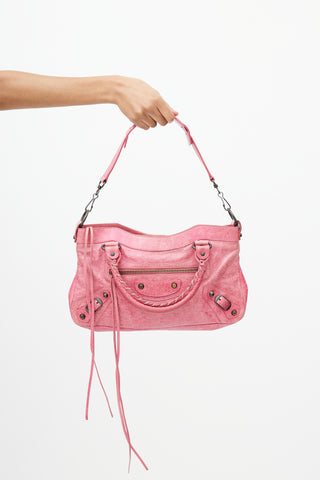 Balenciaga Pink Motocross First Handbag