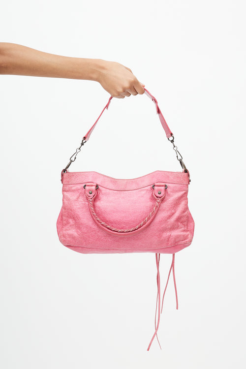 Balenciaga Pink Motocross First Handbag