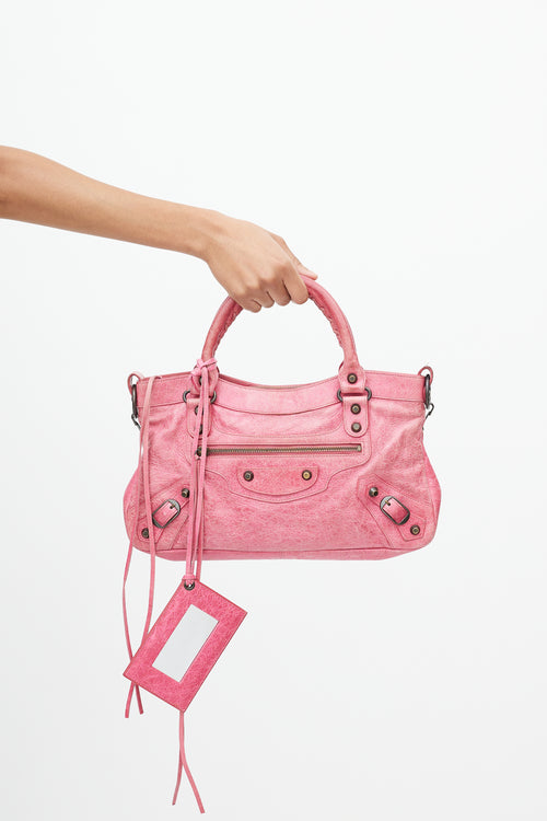 Balenciaga Pink Motocross First Handbag