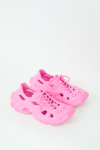 Balenciaga Pink HD Caged Lace Up Sneaker