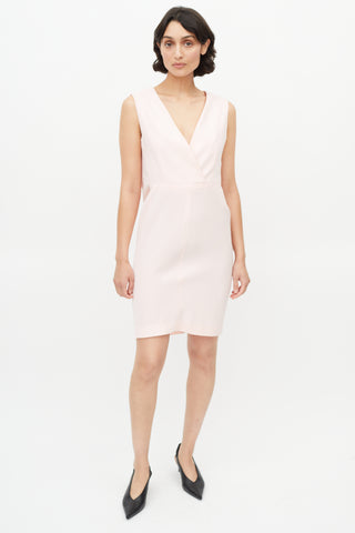 Balenciaga Pink V-Neck Dress