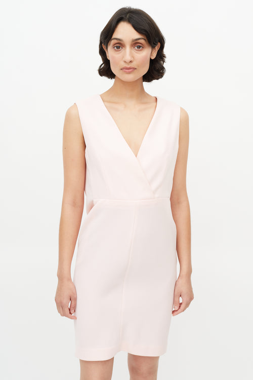 Balenciaga Pink V-Neck Dress