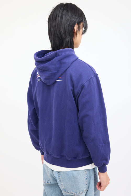 Balenciaga Purple 2017 Campaign Logo Hoodie