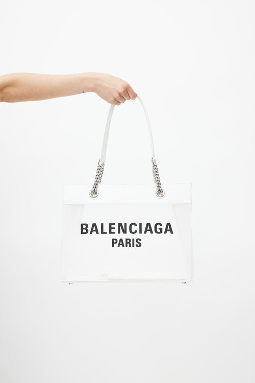 Balenciaga SS 2010 White Duty Free Medium Tote Bag