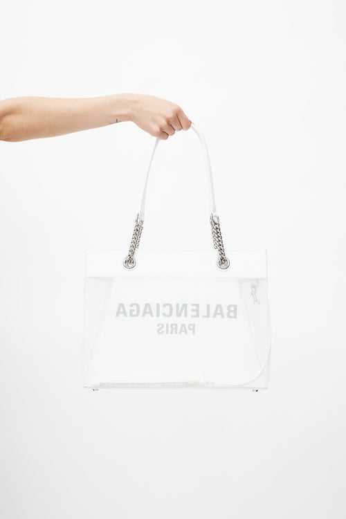 Balenciaga SS 2010 White Duty Free Medium Tote Bag