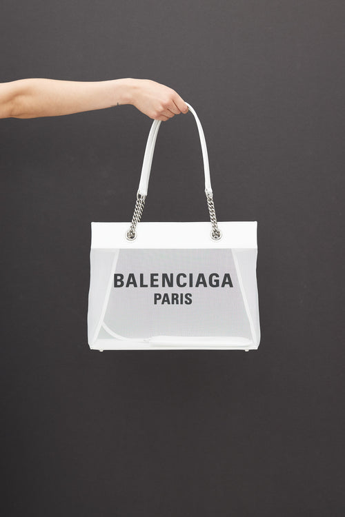 Balenciaga SS 2010 White Duty Free Medium Tote Bag