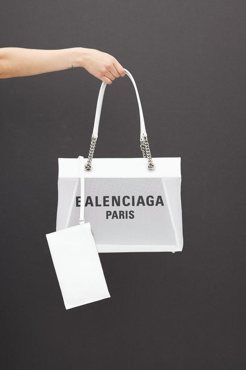 Balenciaga SS 2010 White Duty Free Medium Tote Bag