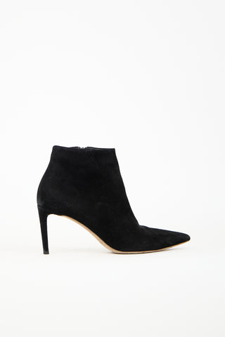 Balenciaga Black Suede Ankle Stiletto Boot