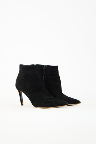 Balenciaga Black Suede Ankle Stiletto Boot