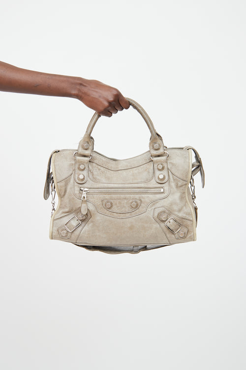 Balenciaga Taupe Motocross Giant12 Bag