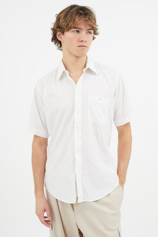 Balenciaga White 
Beige Striped Shirt