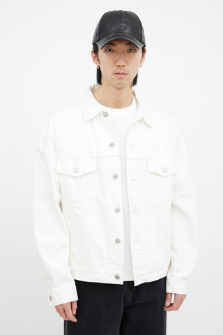 White Cotton Denim Jacket