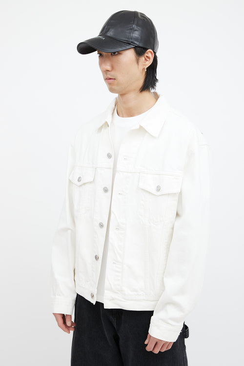 White Cotton Denim Jacket