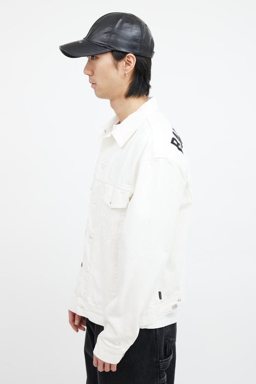 White Cotton Denim Jacket