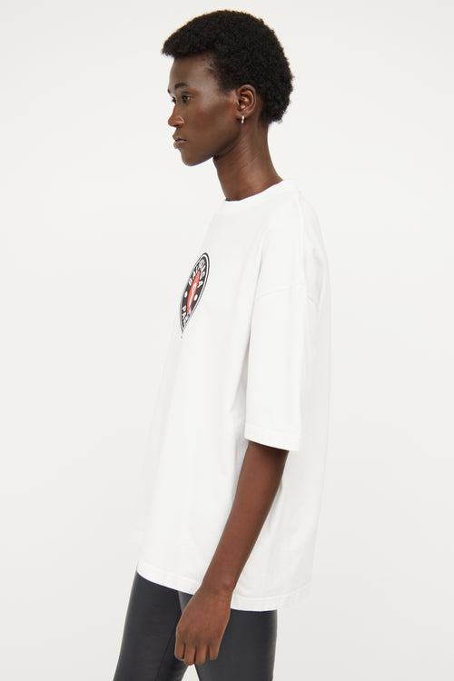 Balenciaga Logo White Short Sleeve Tshirt