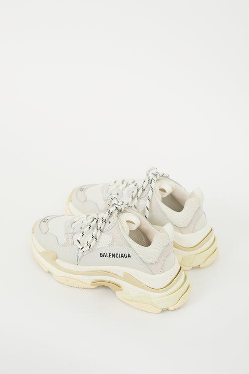 Balenciaga White 
Grey Triple S Sneaker