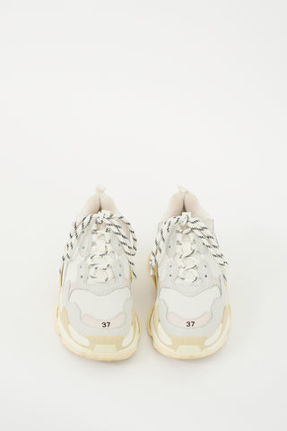 Balenciaga White 
Grey Triple S Sneaker