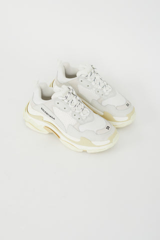 Balenciaga White 
Grey Triple S Sneaker