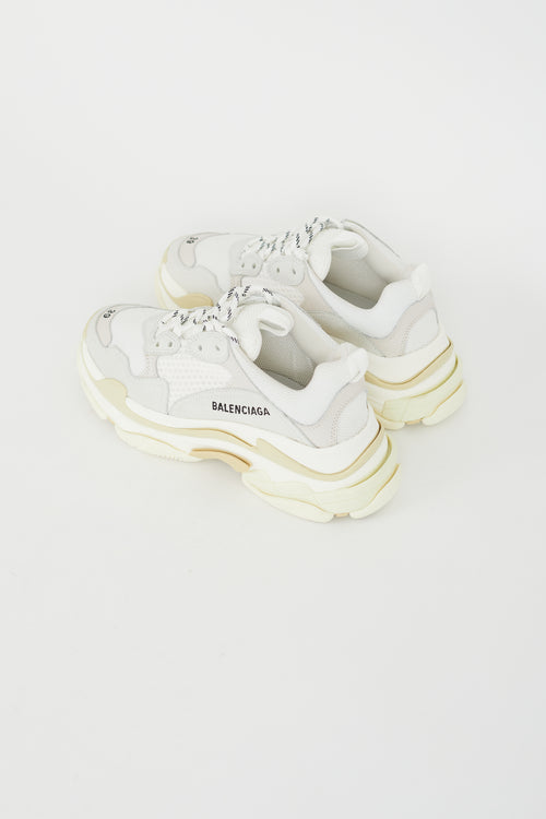 Balenciaga White 
Grey Triple S Sneaker